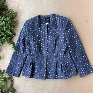 Helene Berman London Blue Star Peplum Jacket